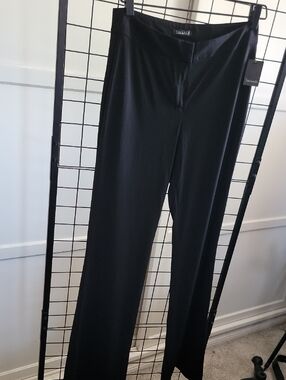 Tahari Black Wide-Leg Ponte Pull-On Pants Size 2